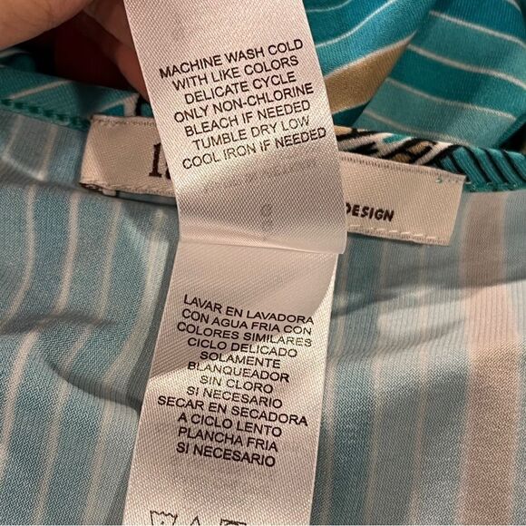 Laundry by Design short sleeve geometric print dress with belt size Large - Picture 13 of 15